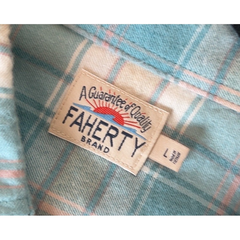 Faherty Men's The All Time Plaid Shirt in Westport Plaid Blue/Yellow | SZ: L - Picture 4 of 9